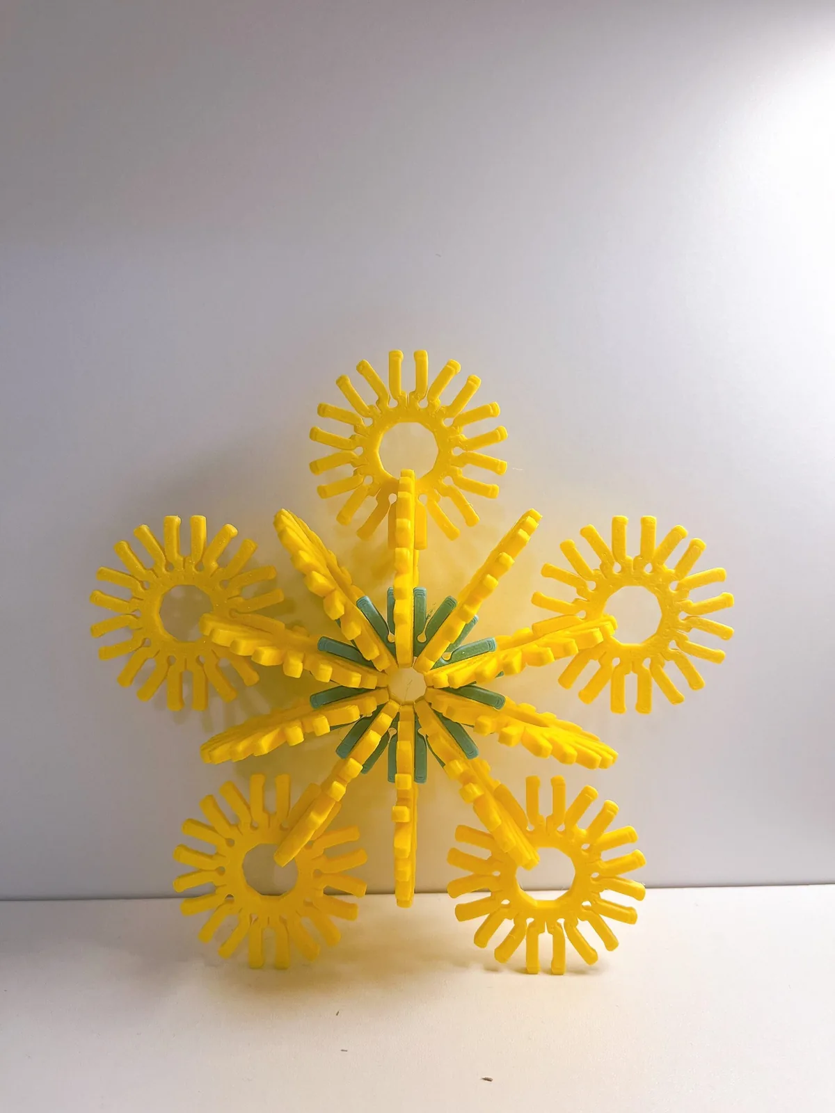 Yellow snowflake flower